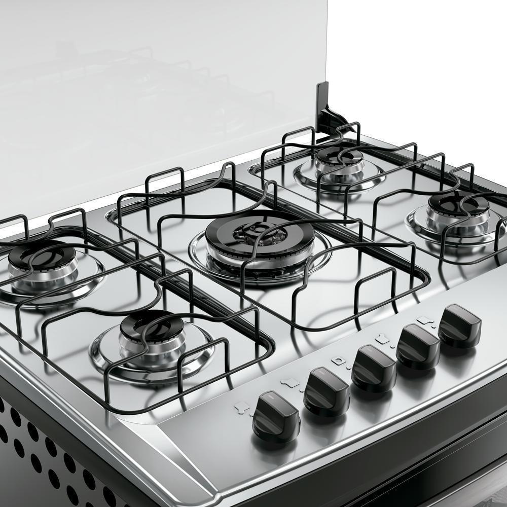 Fogão 5 Bocas Embutir Dako Supreme Mesa De Inox Bivolt