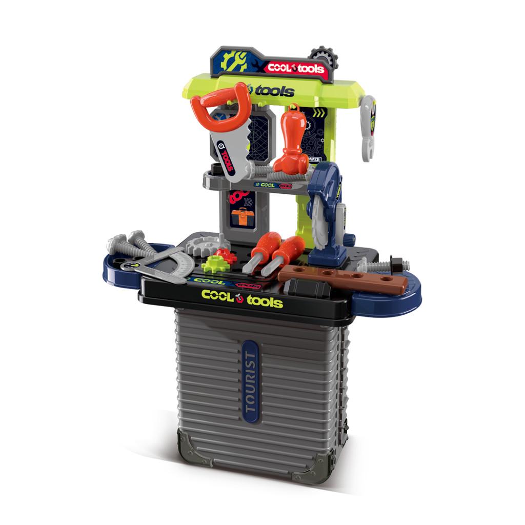 Bancada De Ferramentas Infantil 3 Em 1 Maleta 31pç Maxi Toys