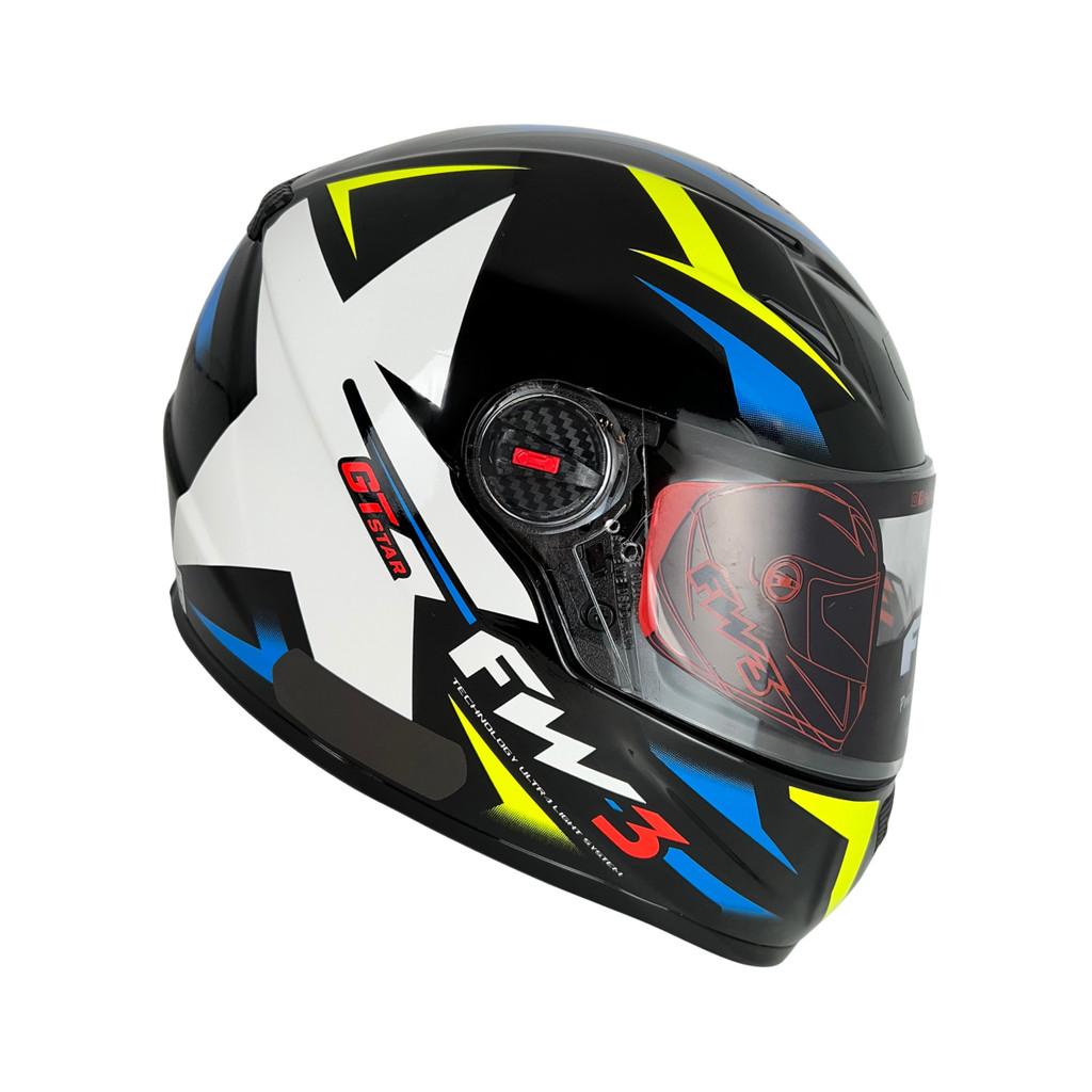Capacete Lançamento FW3 Gtx Star Integral Fechado Viseira Cristal Óculos Escuros Interno Proteção Uv Cores Brilho