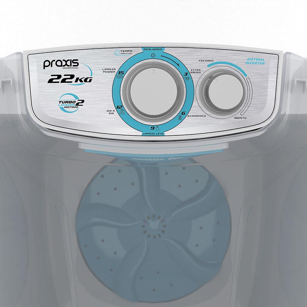 Lavadora De Roupa Semiautomática Inverter 22KG Praxis