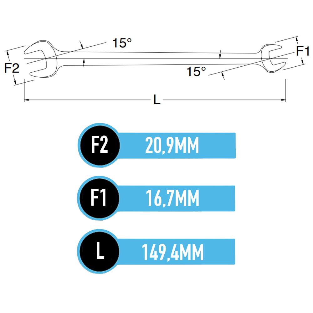 Chave Fixa 8 X 10mm Espelhada Sata St41202sc