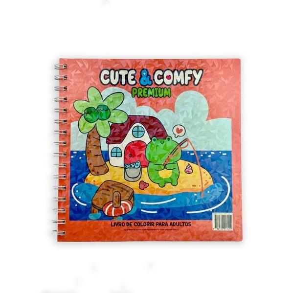 Cute Comfy Coloring Book For Adults - Premium - Livro De Colorir Adulto
