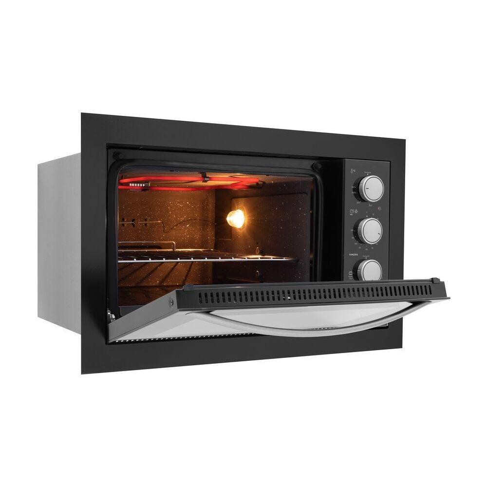 Forno Elétrico Embutir Fit Line Preto 48l Fischer