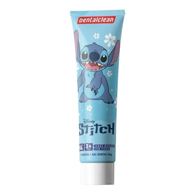 Gel Dental Infantil Com Fluor Dentalclean Stitch Sabor Morango 50g
