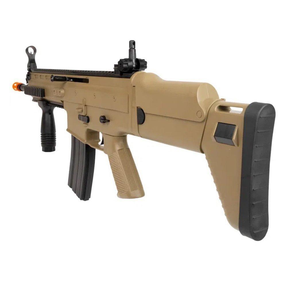 Rifle Airsoft Scar L Tan Mola 6mm - Rossi + Capa + Bbs