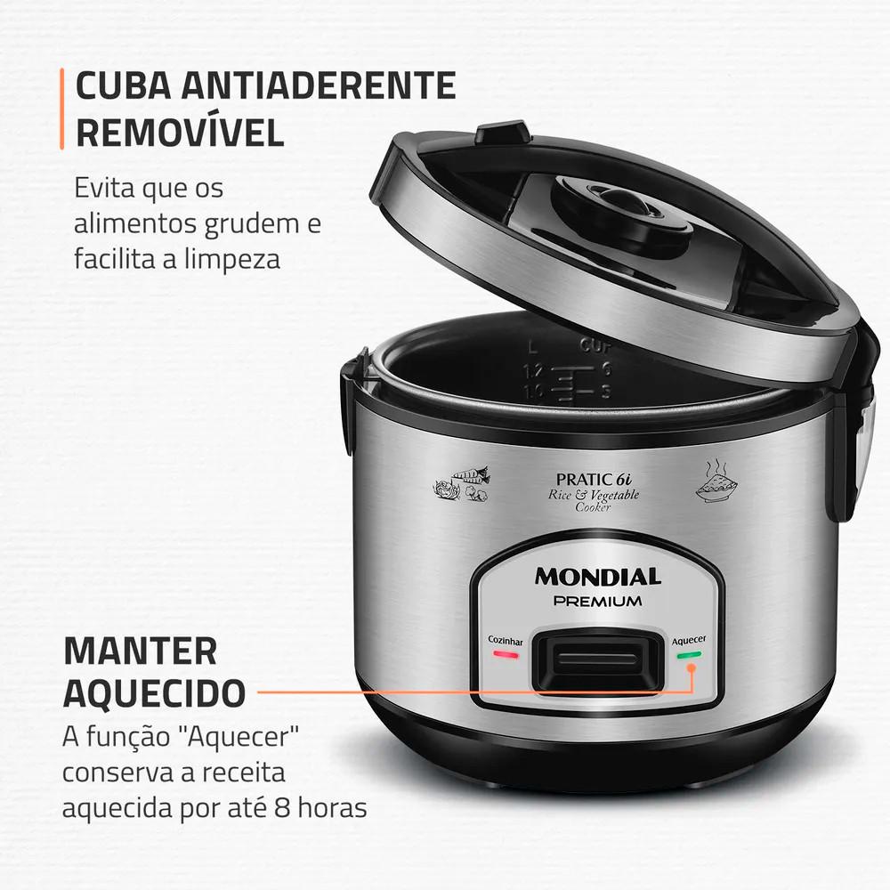 Panela Elétrica De Arroz Mondial Pe-43-6x 500w 127v