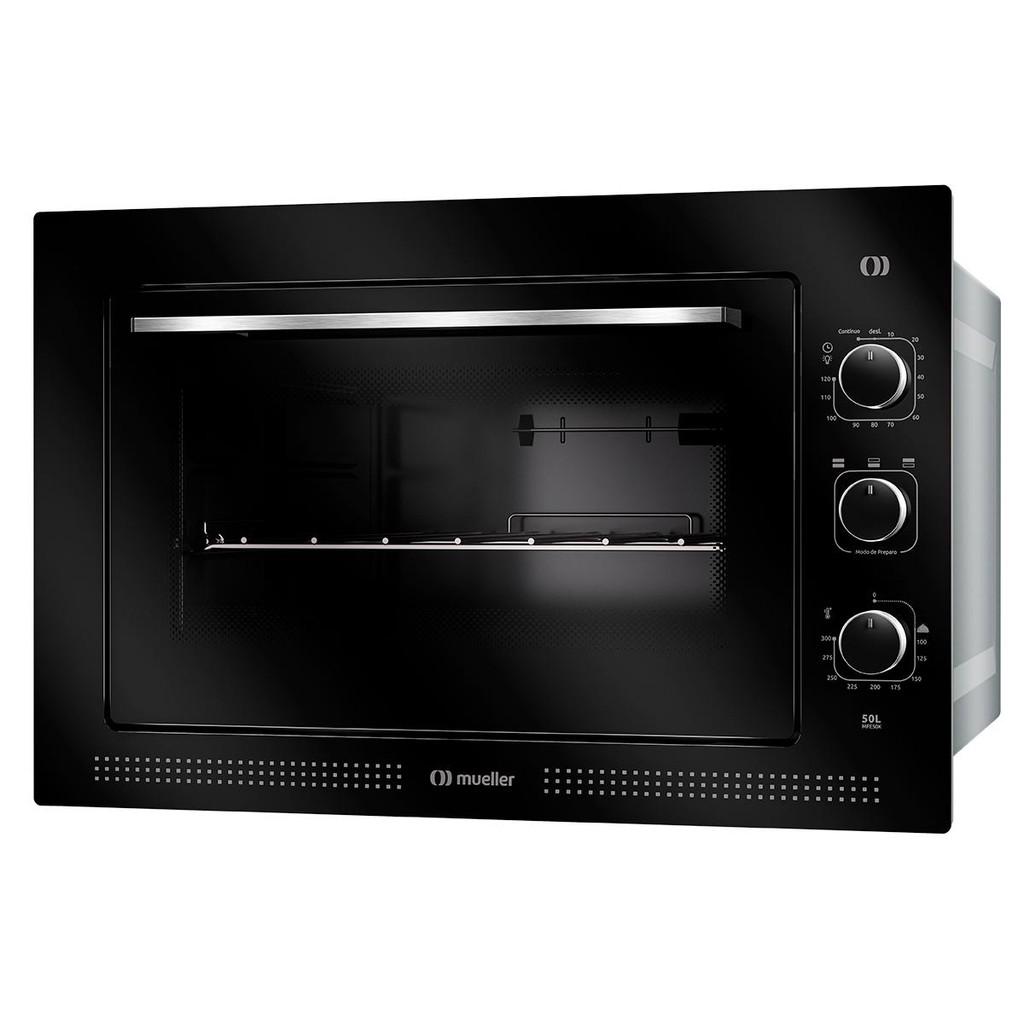 Forno Elétrico De Embutir Mueller Preto 50 Litros Mfe50k