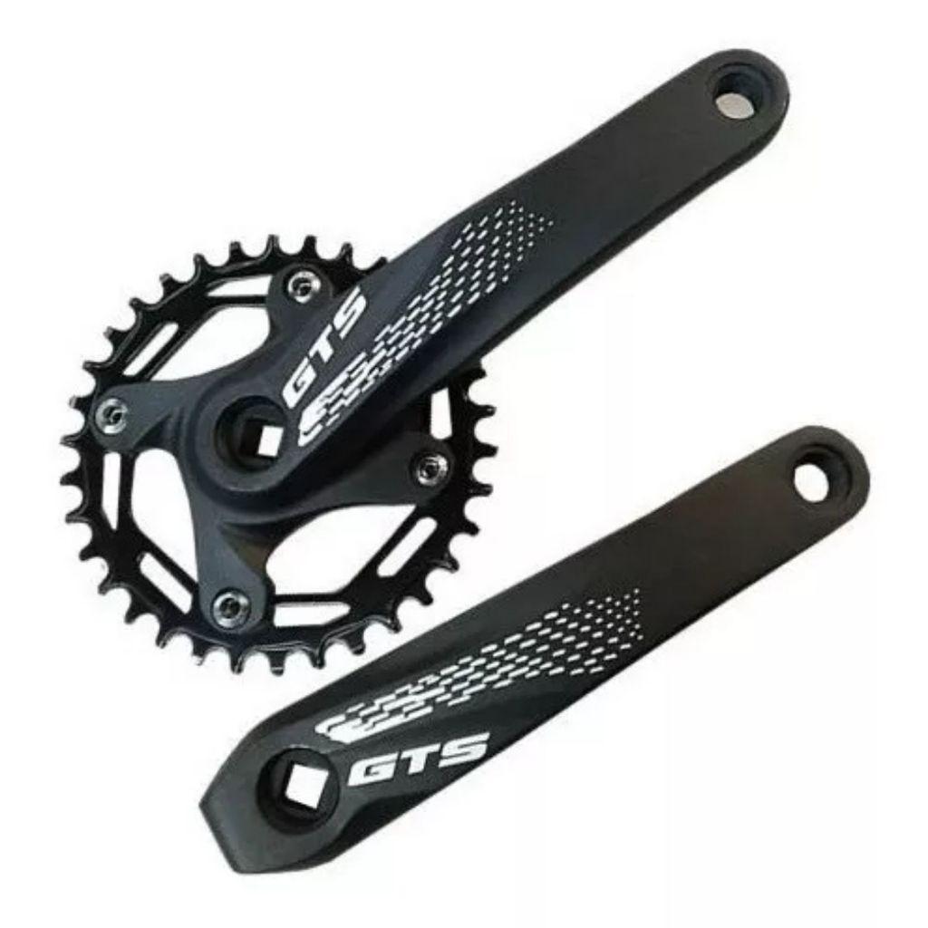 Kit Pedivela Engrenagem Gts 34 Dentes Ponta Quadrada Coroa Única + Movimento Central