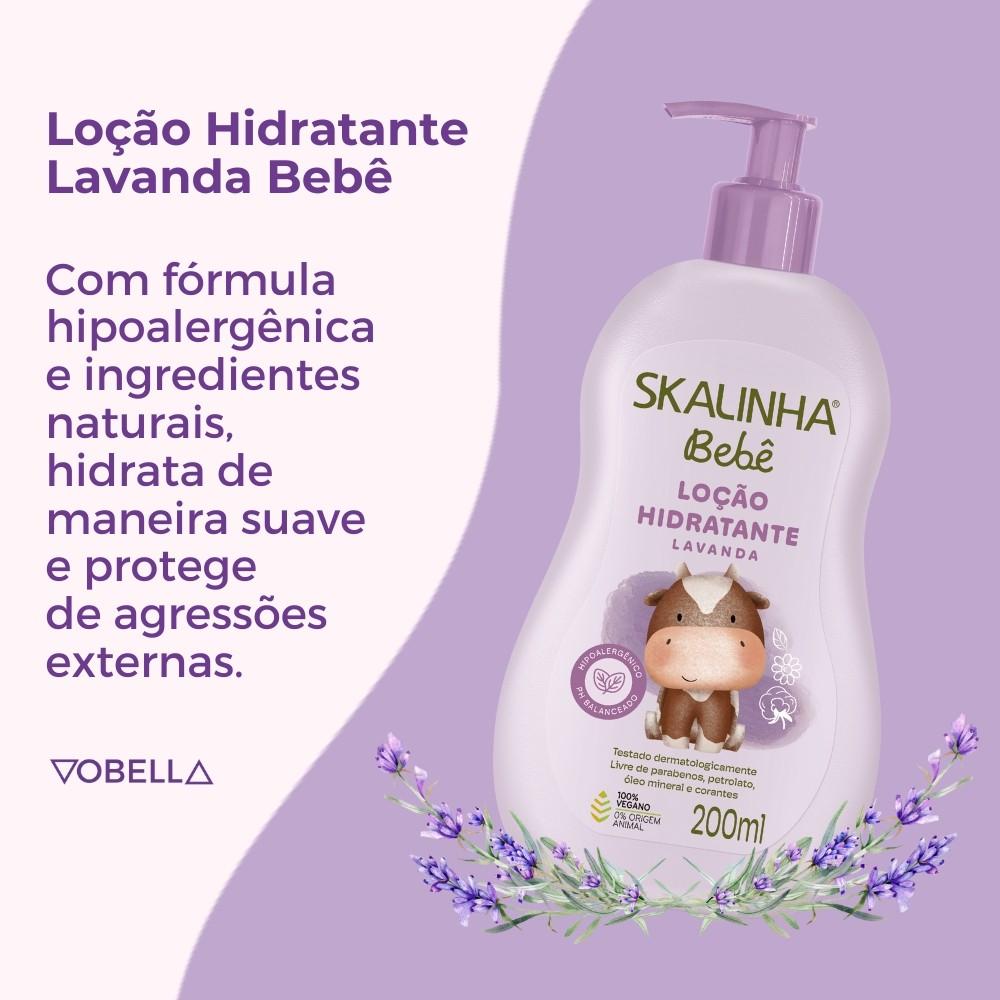 Loção Hidratante Bebê Infantil Lavanda Vegano Skala 200ml
