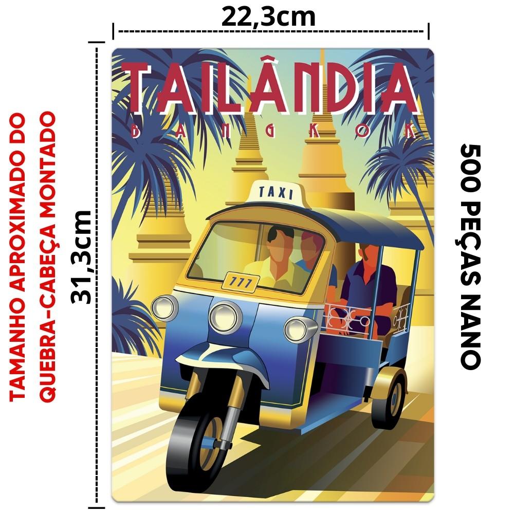 Quebra Cabeça Nano Tailândia Bangkok Postais Do Mundo 500 Peças Pequenas Toyster Puzzle Paisagem Tuk