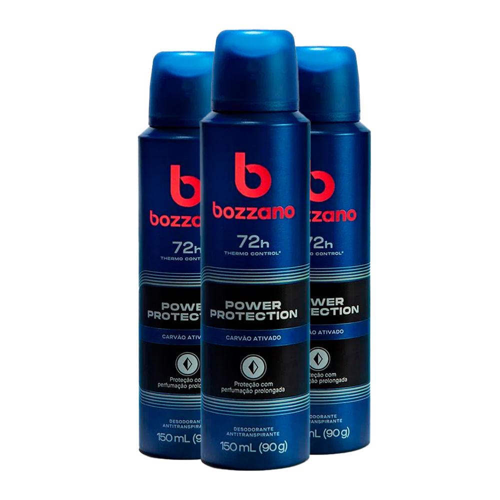 Kit Desodorante Aero Bozzano Carvão 90g - 3 Unidades