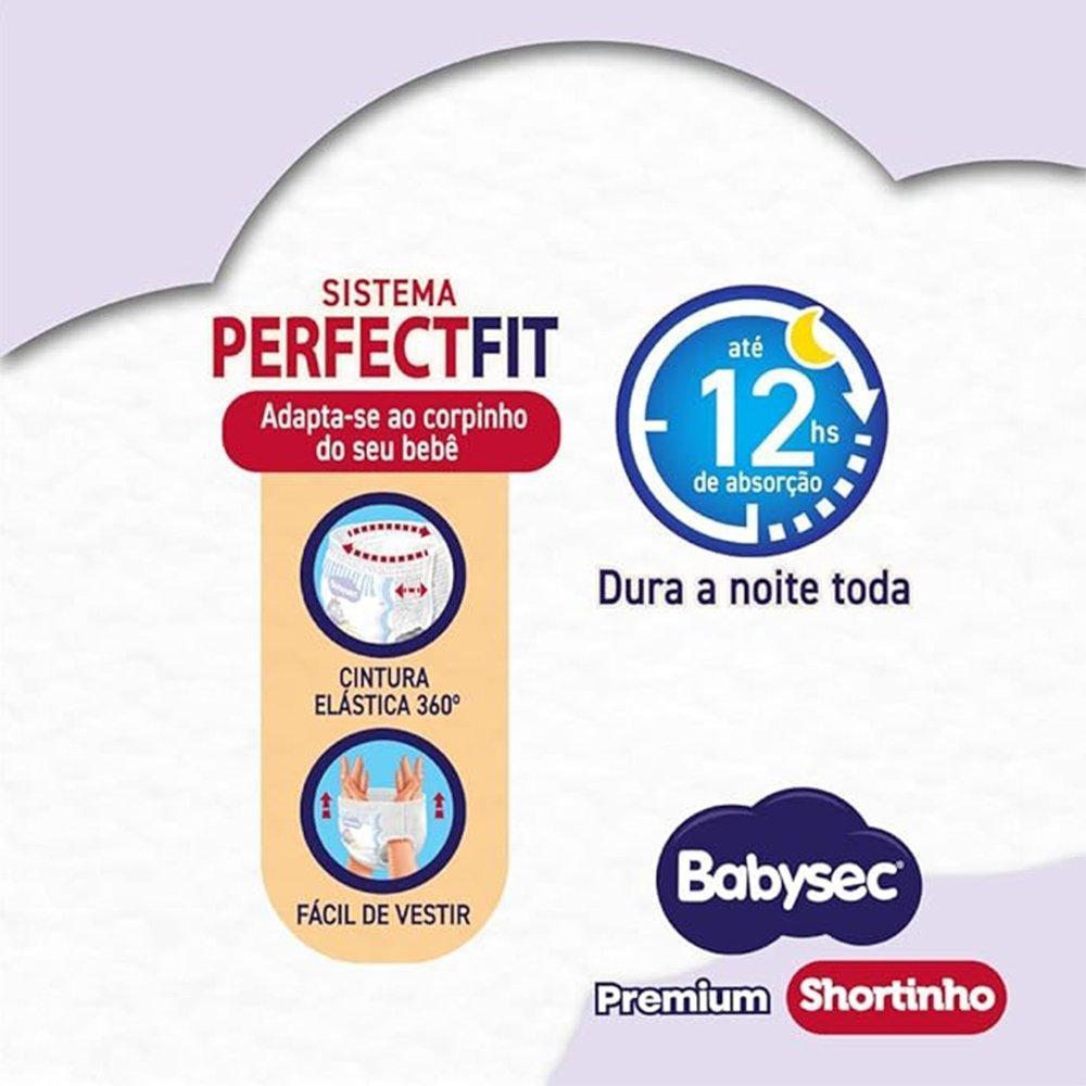 Fralda Descartável Babysec Shortinho Hiper Extra Grande - 2 Pacotes Com 42 Fraldas - Total 84 Tiras