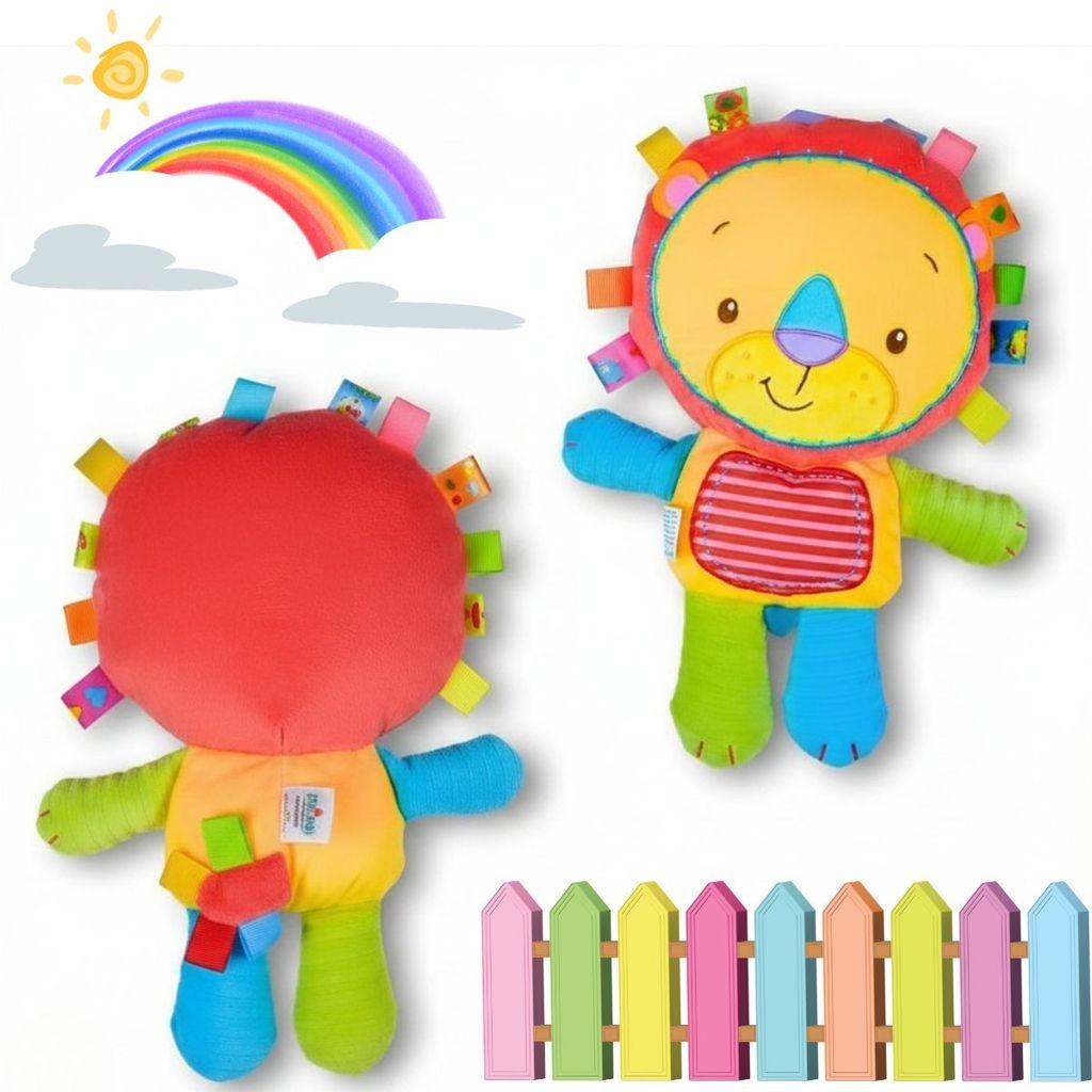 Pelúcia Leãozinho Infantil Para Crianças C/Chocalho Brinquedo Sensorial Divertido - Castela