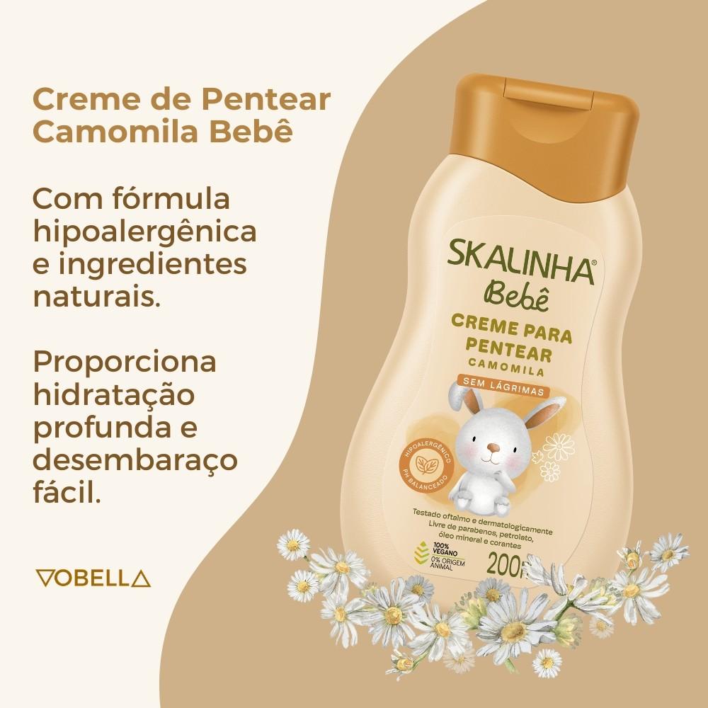 Creme Para Pentear Camomila Bebê Infantil Vegano Skala 200ml