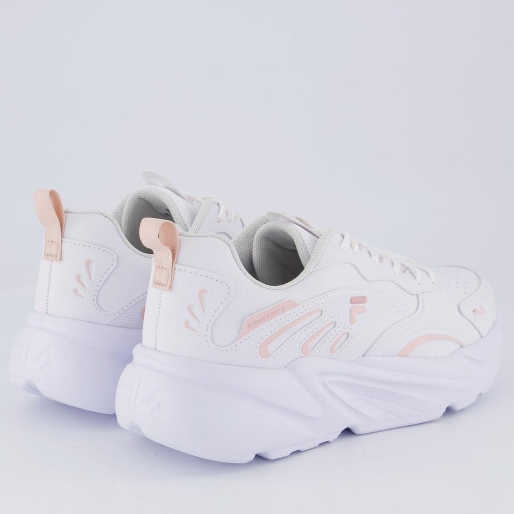Tênis Fila Street Fit 2 Feminino Branco E Rose
