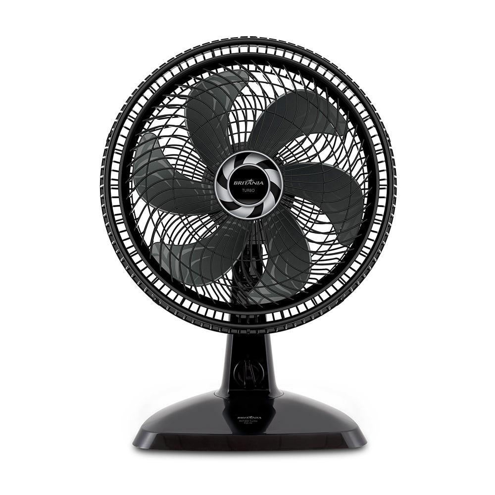 Ventilador Britânia Bvt400 Turbo 40cm Preto 220V Potência Silêncio E 3 Velocidades