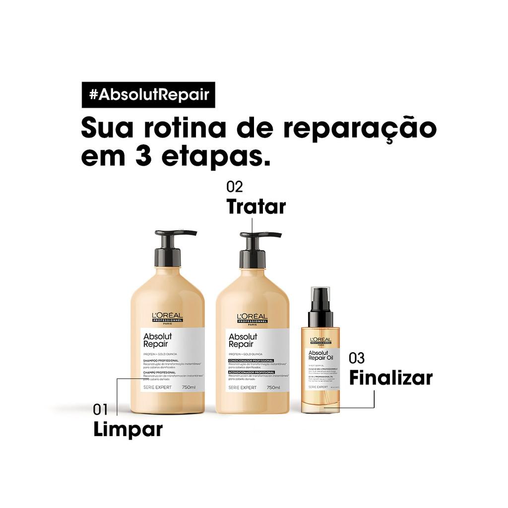 Kit L Oréal Professionnel Absolut Repair Gold Duo 750 (2 Produtos)