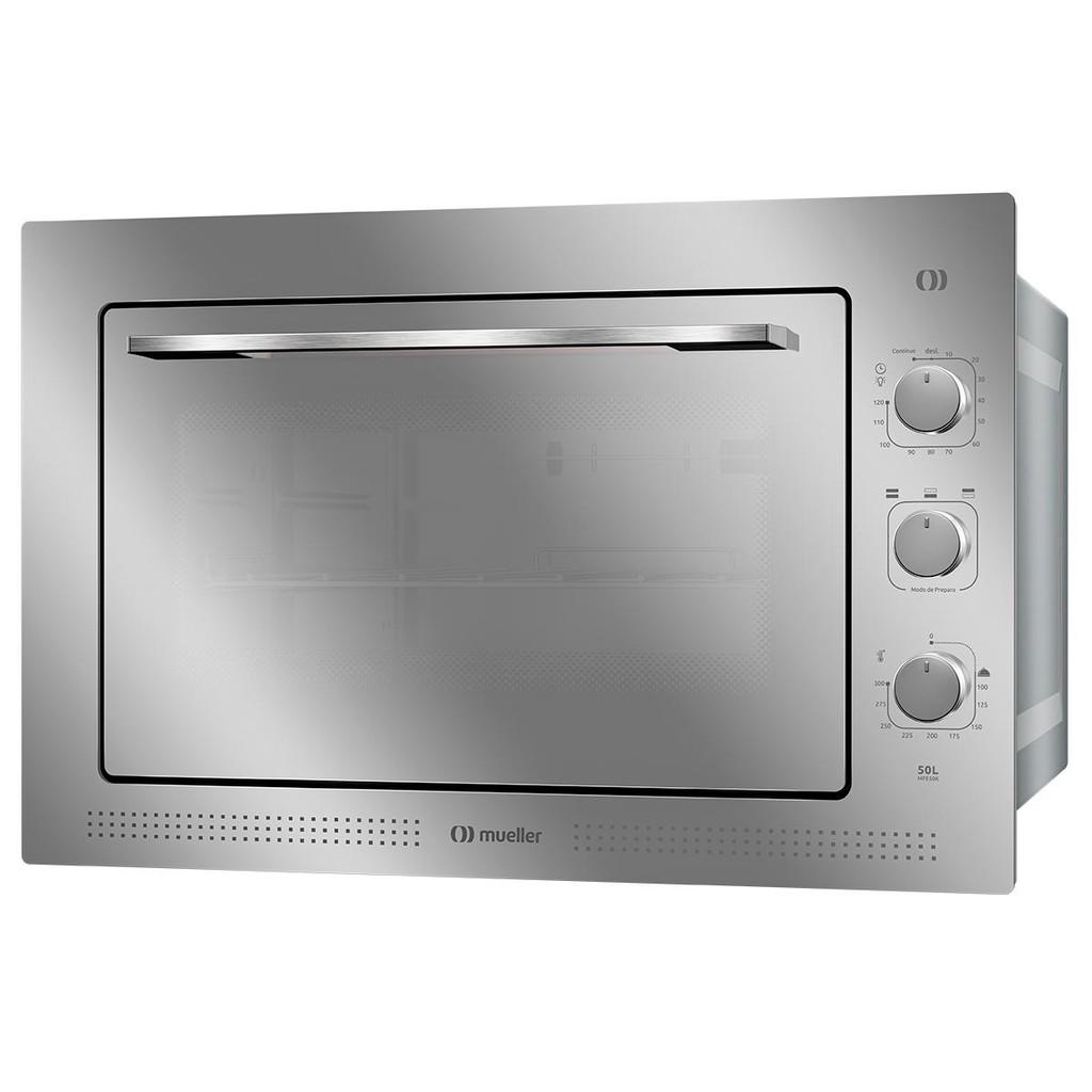 Forno Elétrico De Embutir Mueller Espelhado 50 Litros Mfe50k