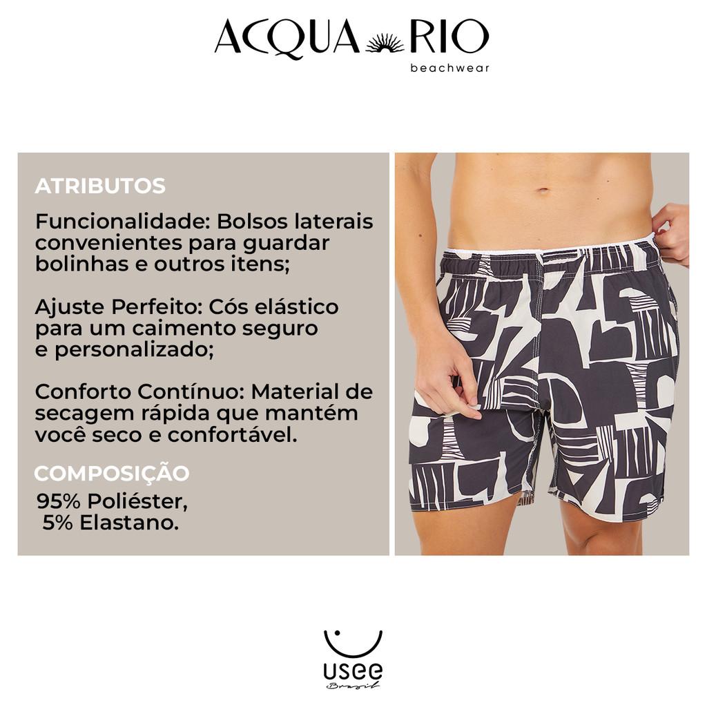 Bermuda Estampada Verão Praia Beach Tenis Acqua Rio