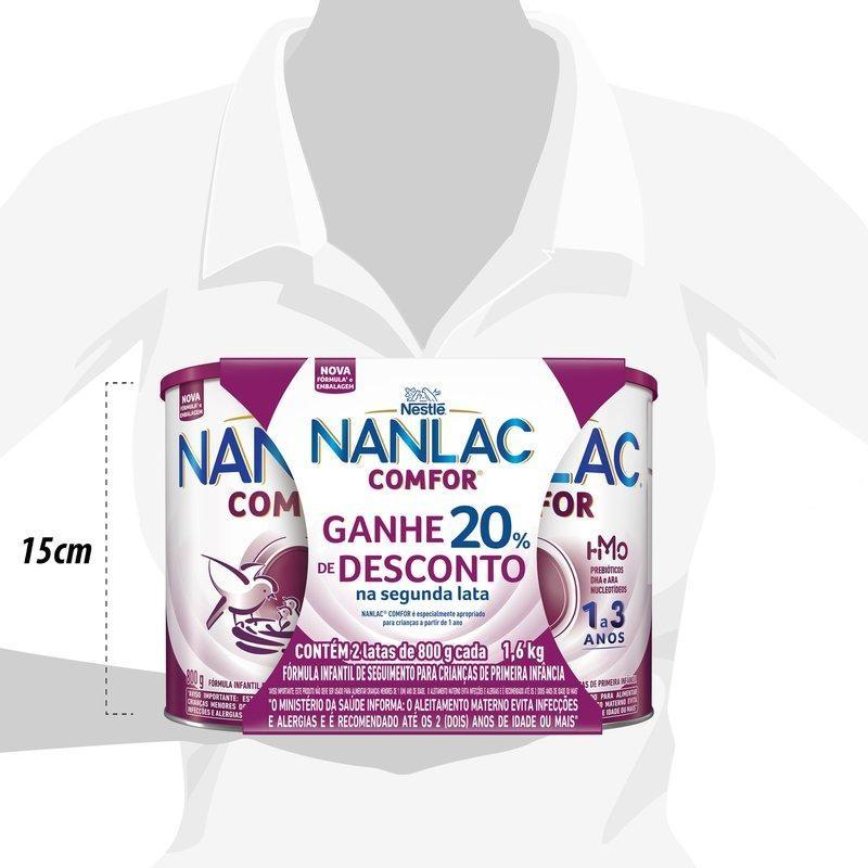 Kit Fórmula Infantil Nanlac Comfor 2 Unidades 800g