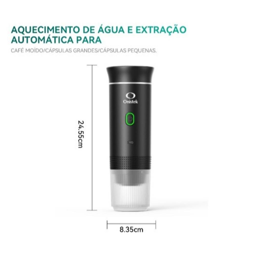Cafeteira Eletrica Portatil Sem Fio Que Aquece Agua 3 Em 1 120ml Cf-1503
