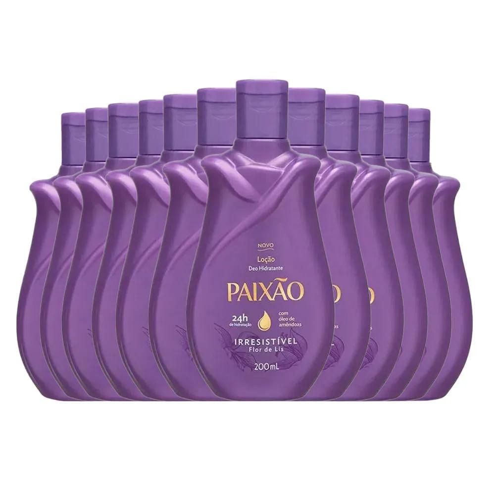 Kit Loção Hidratante Paixão Irresistível Flor De Lís 200ml - 12 Unidades