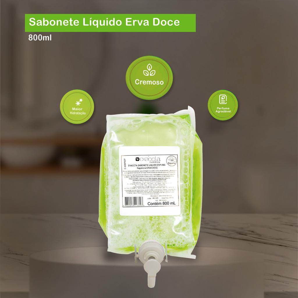 Sabonete Espuma Refil Com Válvula Erva Doce 800ml Exaccta PLUS Trilha