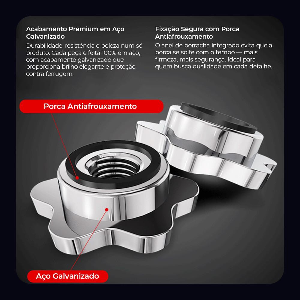 Kit Halteres Anilhas Cromadas 20kg Com Maleta Deend