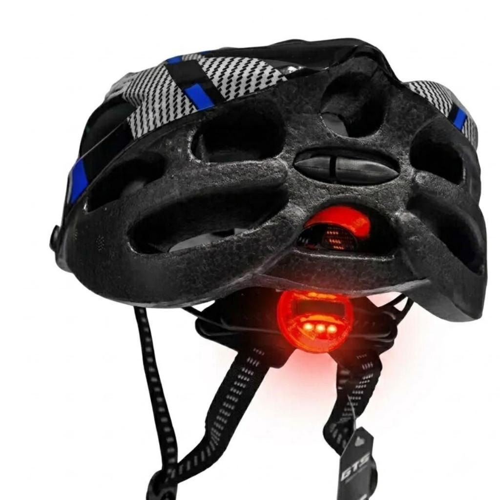 Capacete Gts Para Bike Bicicleta C/Sinalizador Regulagem Viseira Alta Proteção E Resistência Cores