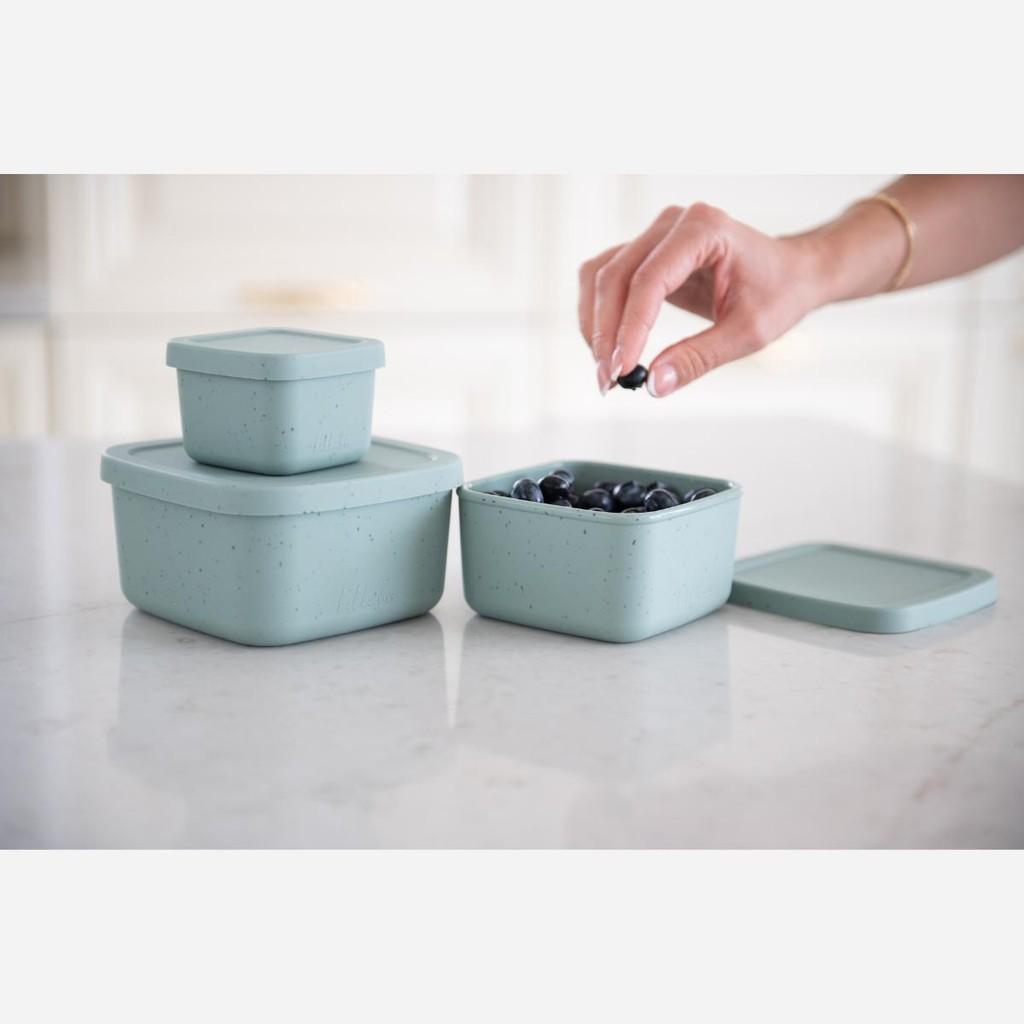 Conjunto De 3 Potes Silicone Platinum Kikkaboo