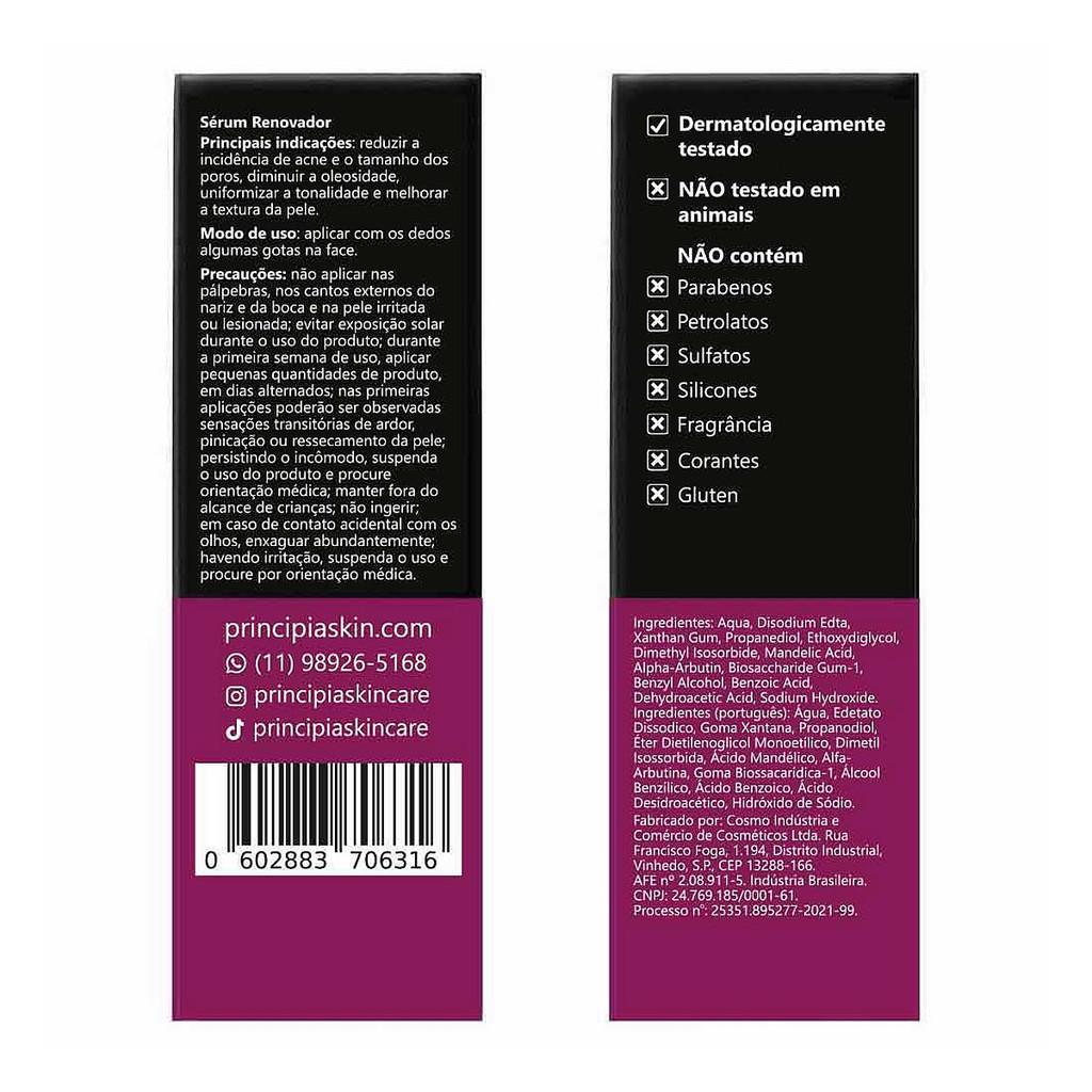 Sérum 10 Ácido Mandélico + Alfa-arbutin Principia Am-10 30ml