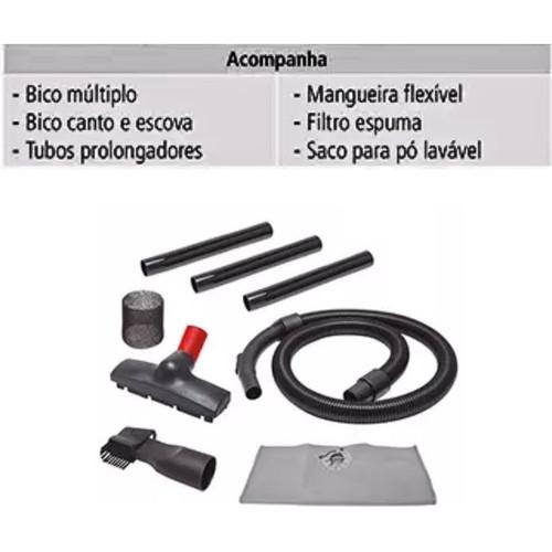 Aspirador De Pó E Líquidos Worker 15L 1400w Com Função Soprador Aço Inox