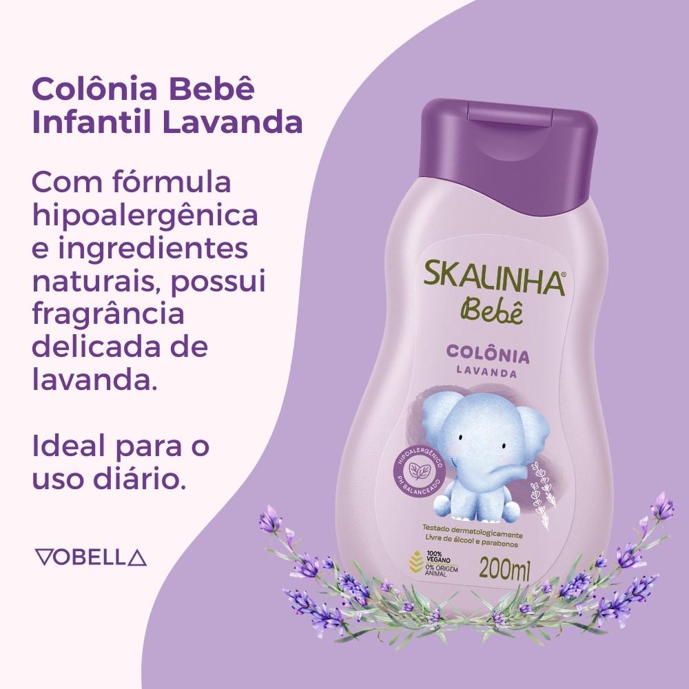 Colônia Bebê Baby Infantil Lavanda Vegano Skala 200ml
