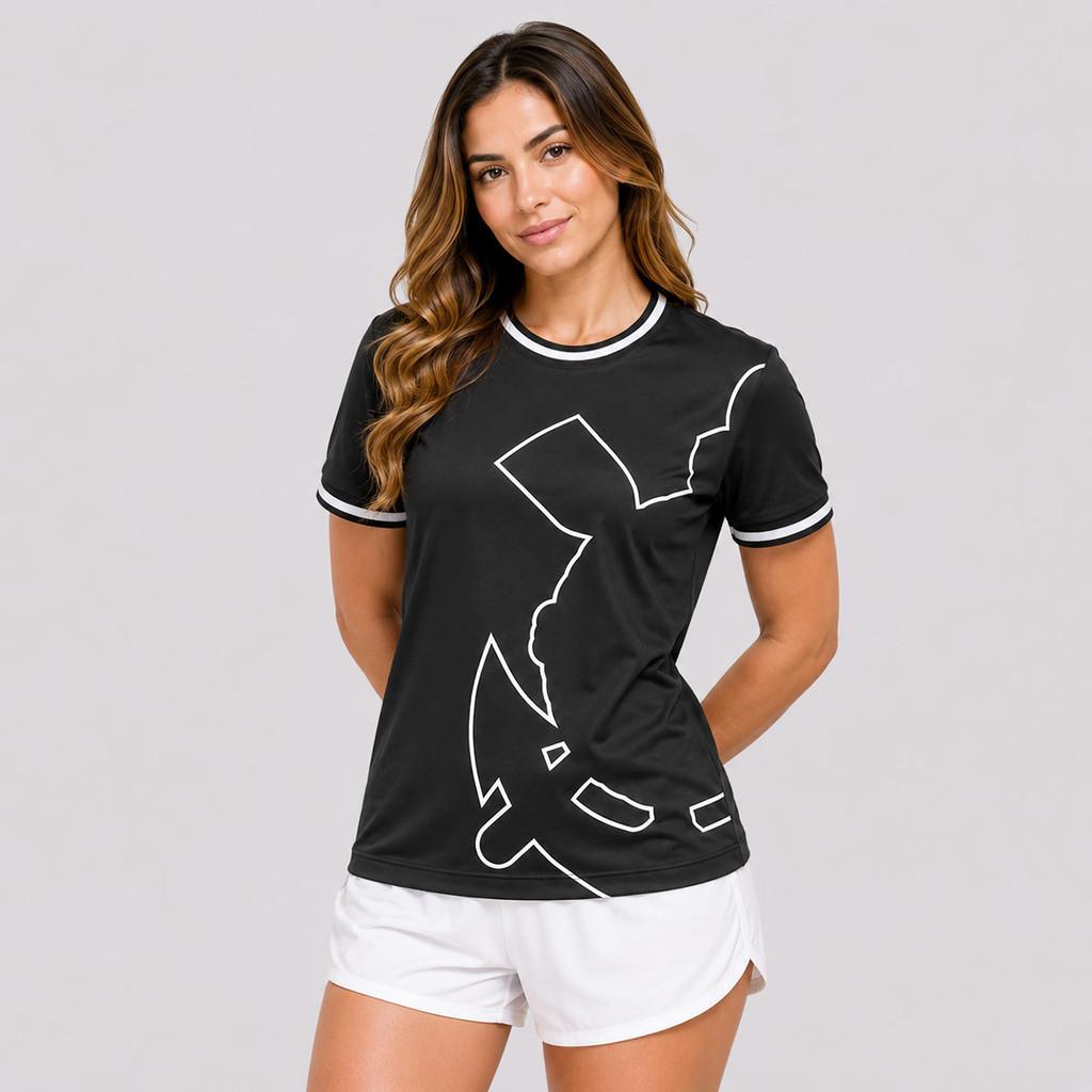 Camisa Corinthians Escudo Feminina Preta
