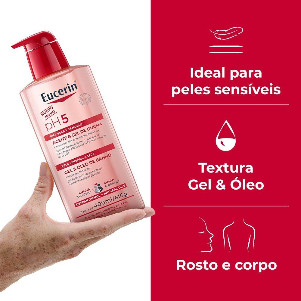Gel E Óleo De Banho Eucerin Ph5 Pele Sensível A Seca 400ml