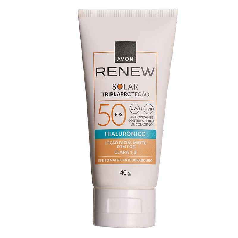 Protetor Solar Avon Renew Fps50 Cor Clara 1.0 40g