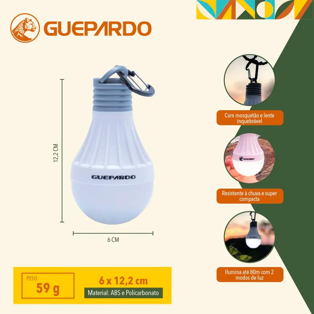 Lâmpada Inteligente LED De Camping Guepardo Tent Megalite Portátil Única Bateria Recarregável 10 Horas - Ntk