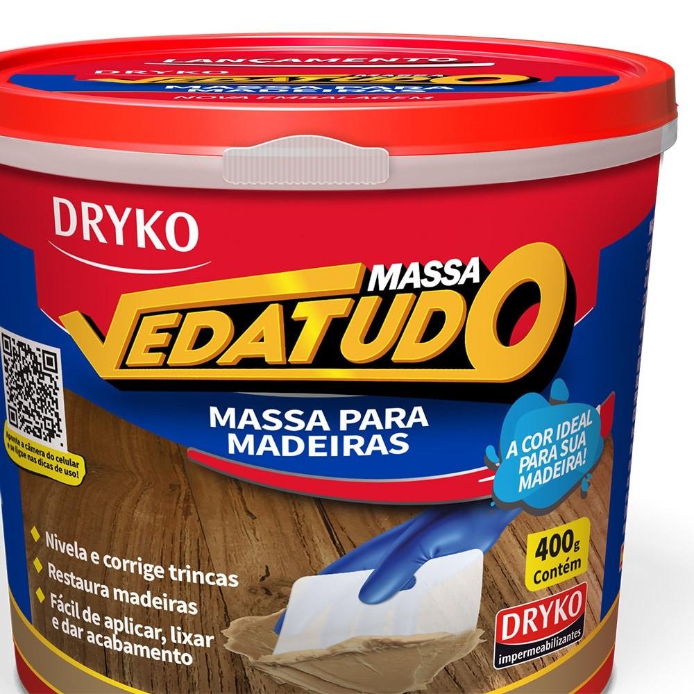 Massa Para Madeira Reparo E Calafetação 400 G - Vedatudo Dryko