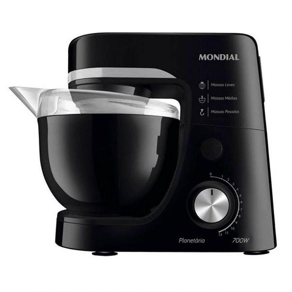 Batedeira Planetária Mondial 12 Velocidades 700w Bp-03 Preto 220v