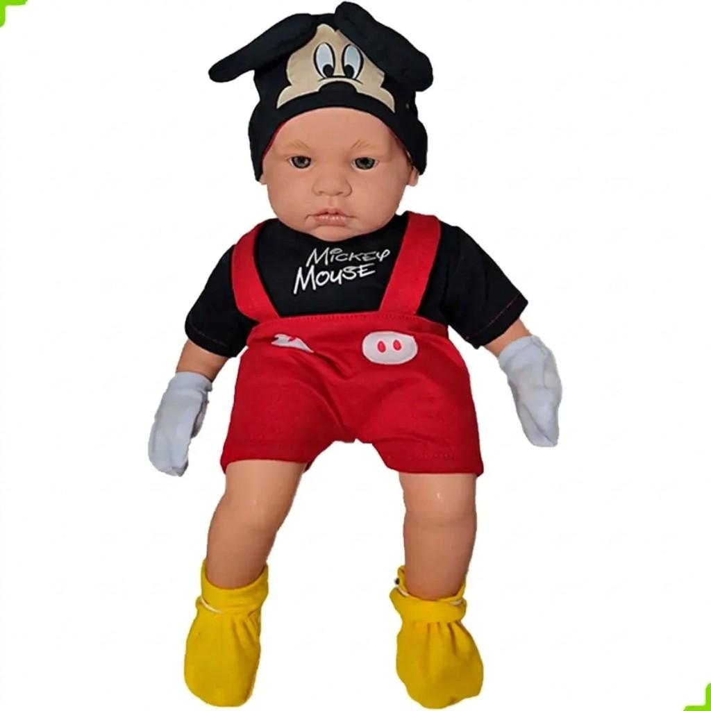 Boneco Recém Nascido Classic Dolls Mickey Mouse 5161- Roma