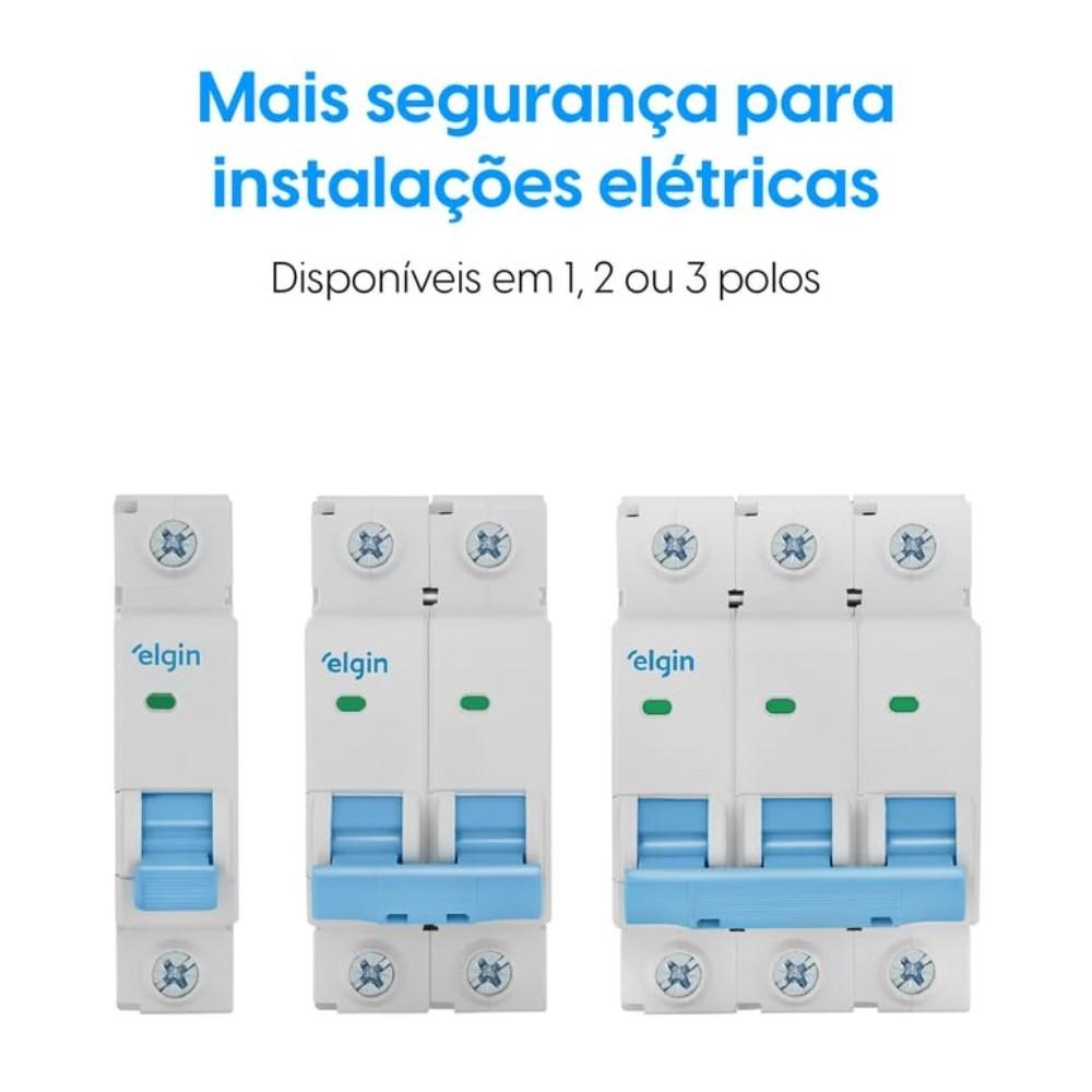 Mini Disjuntor 6KA Mcb 32A 2 Polos Bivolt Elgin