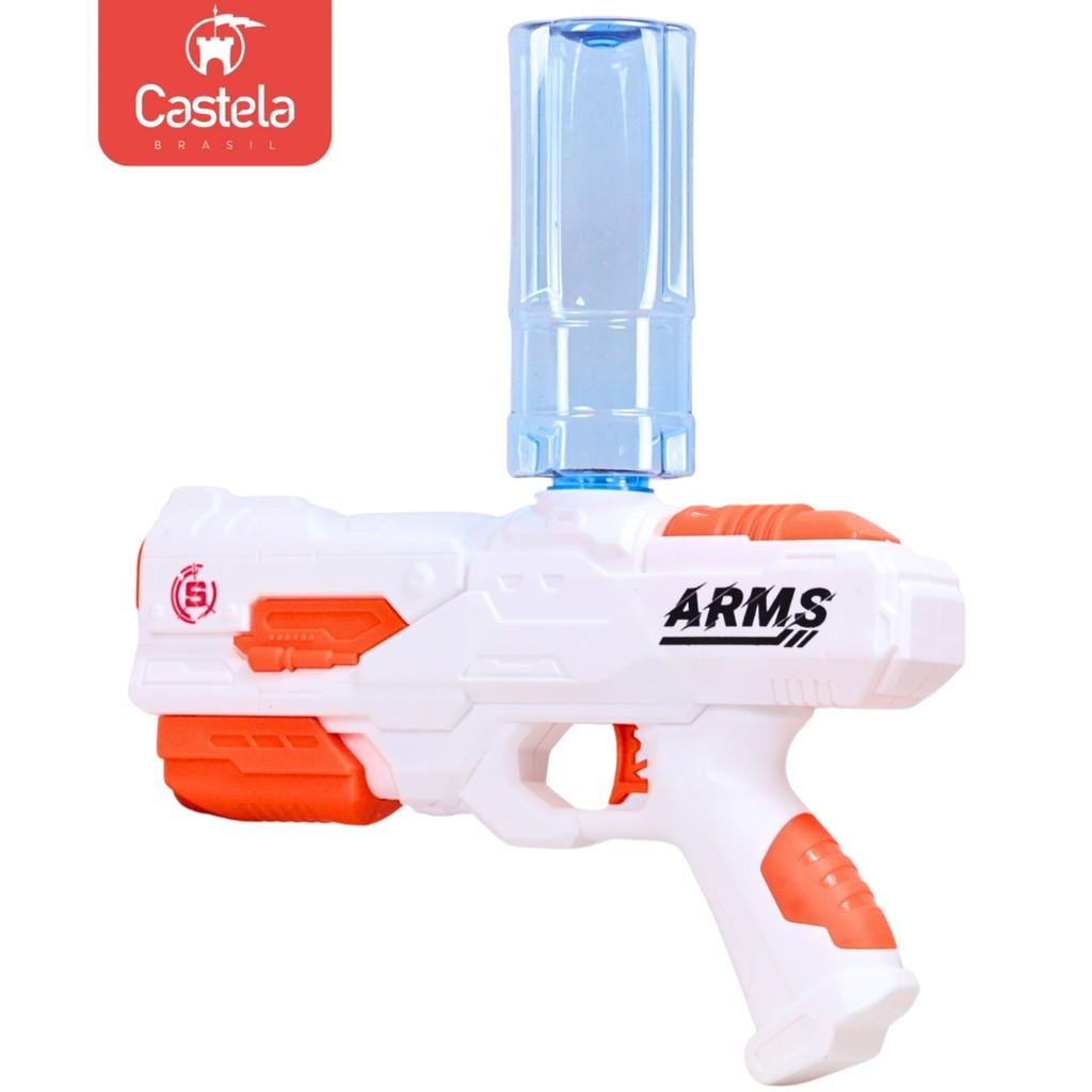 Brinquedo De Água Pistola Recarregável C/Reservatório Cor Laranja - Castela