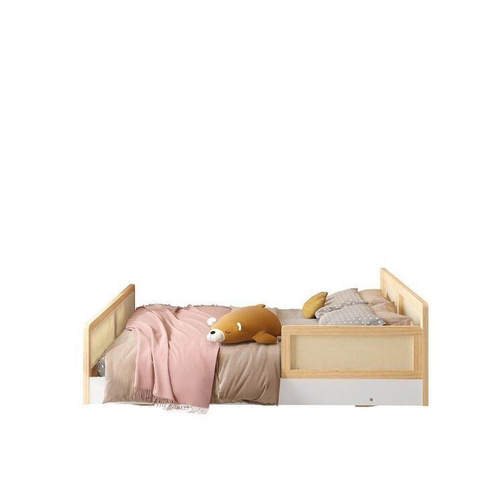 Cama Montessoriano Casal Lift Em Madeira Maciça Com Rattan 1 Grade Casatema Madeiraoriginals