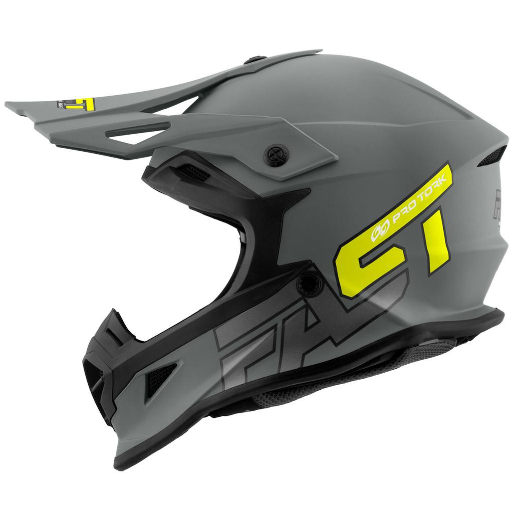 Kit Capacete Moto Fast 788 Grey Fosco + Óculos Blast Branco