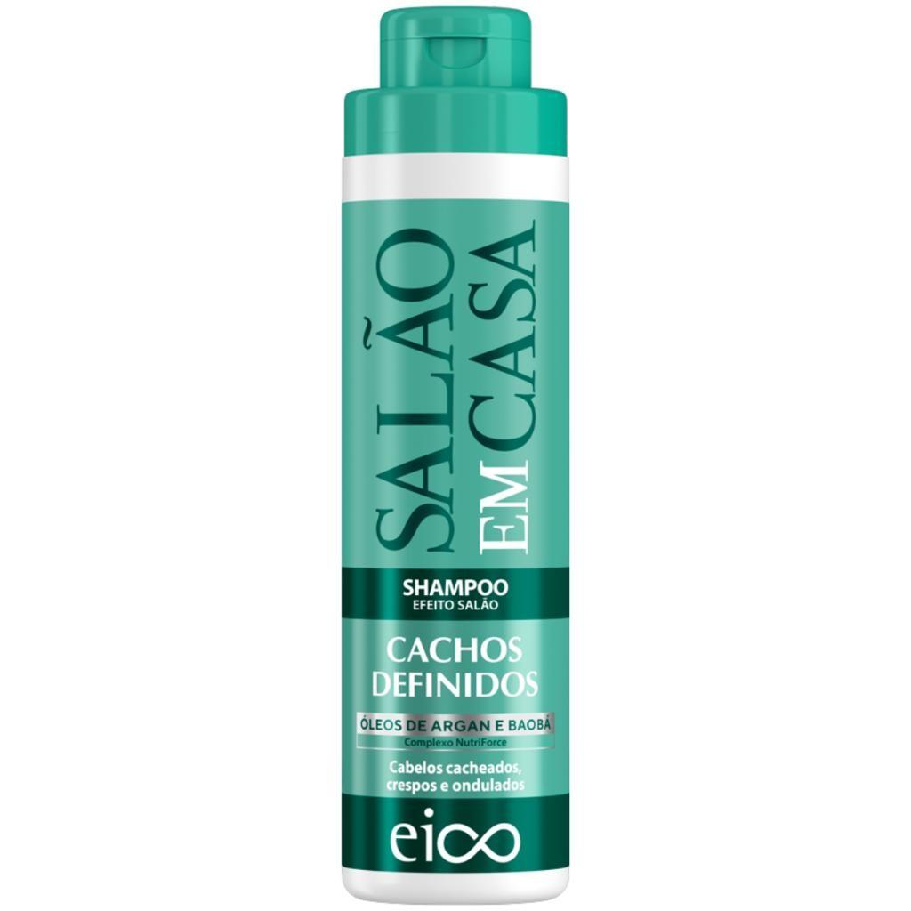 Eico Tratamento Salão Em Casa Cachos Definidos Shampoo Sem Sal 800ml Condicionador Leave-in 450ml
