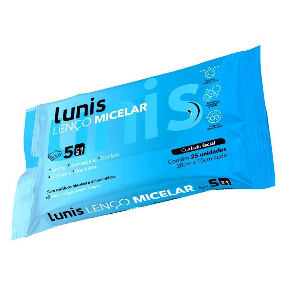 Lenco Micelar Lunis 5 Em 1 Com 25 Unidades