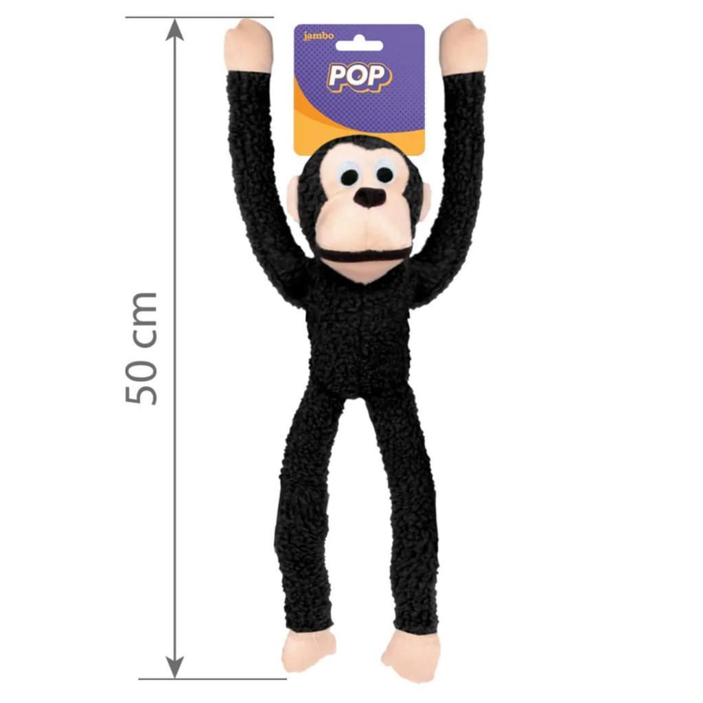Mordedor Macaco De Pelúcia New Pop Preto Jambo Pets