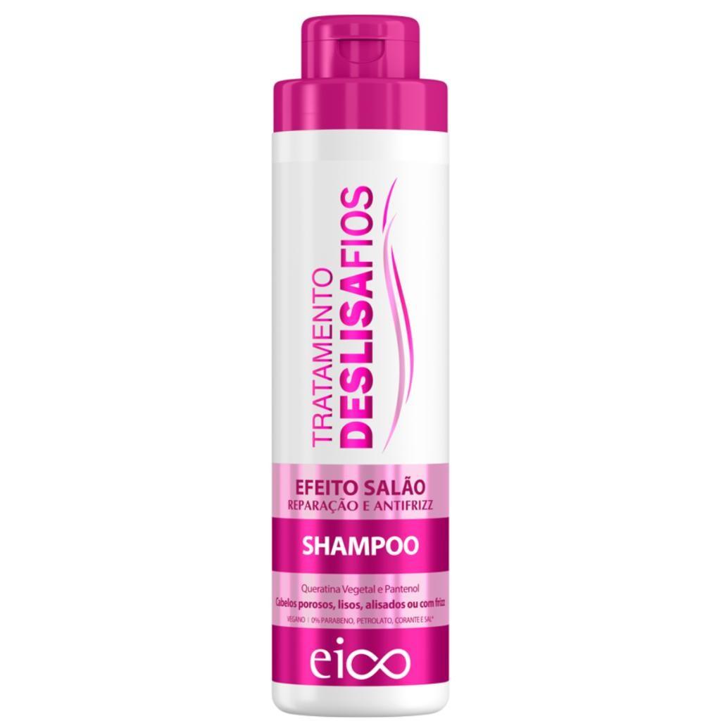 Eico Tratamento Deslisa Fios Shampoo Sem Sal 800ml Condicionador Leave-in 450ml Alinhamento Capilar