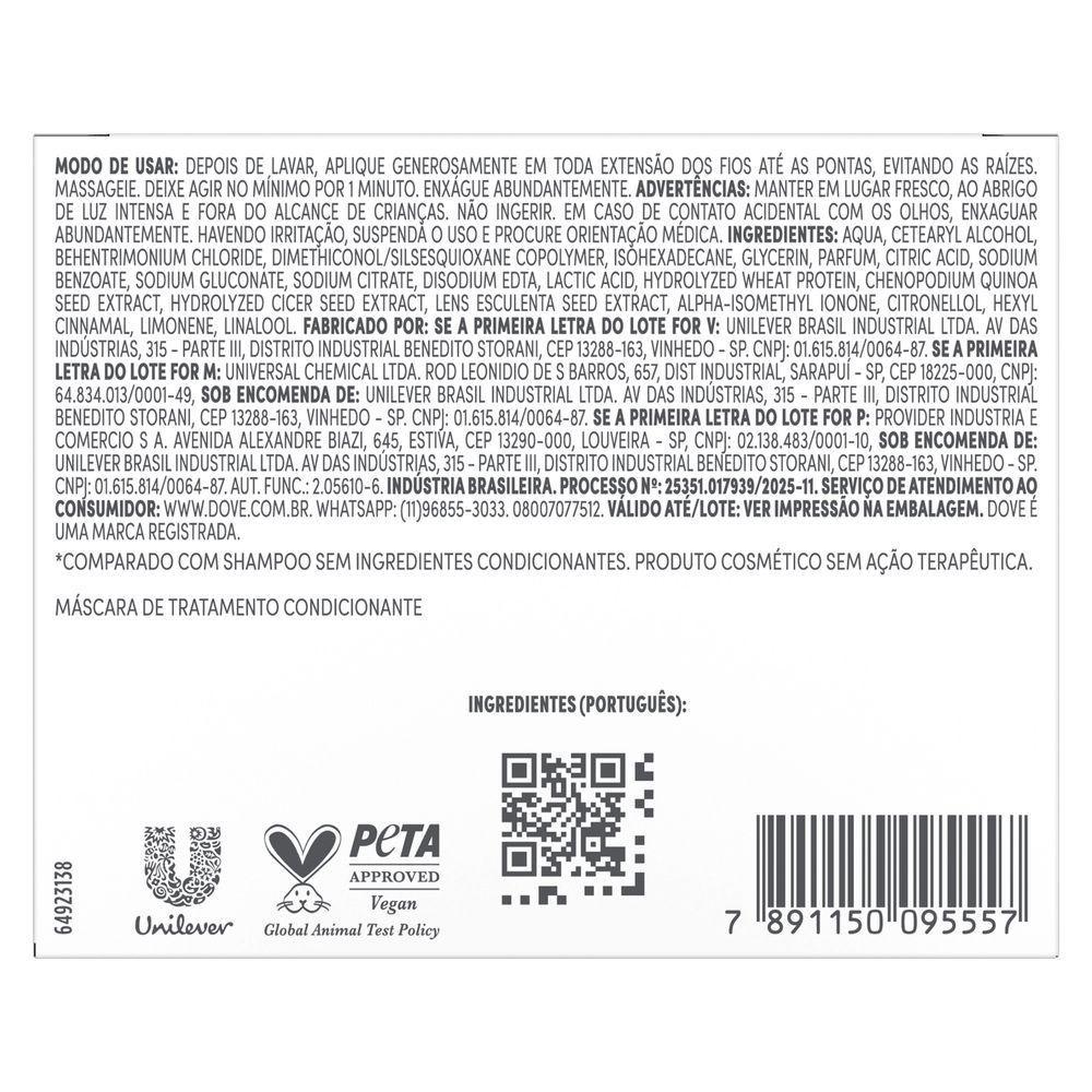 Máscara Capilar 10 Em 1 Dove Bond Intense Repair + Peptídeo 250g