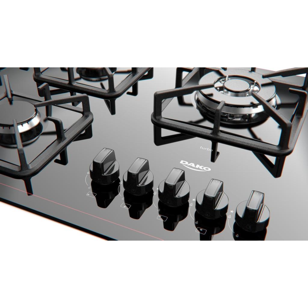 Cooktop 5 Bocas Dako Diplomata Mesa De Vidro Preto Bivolt